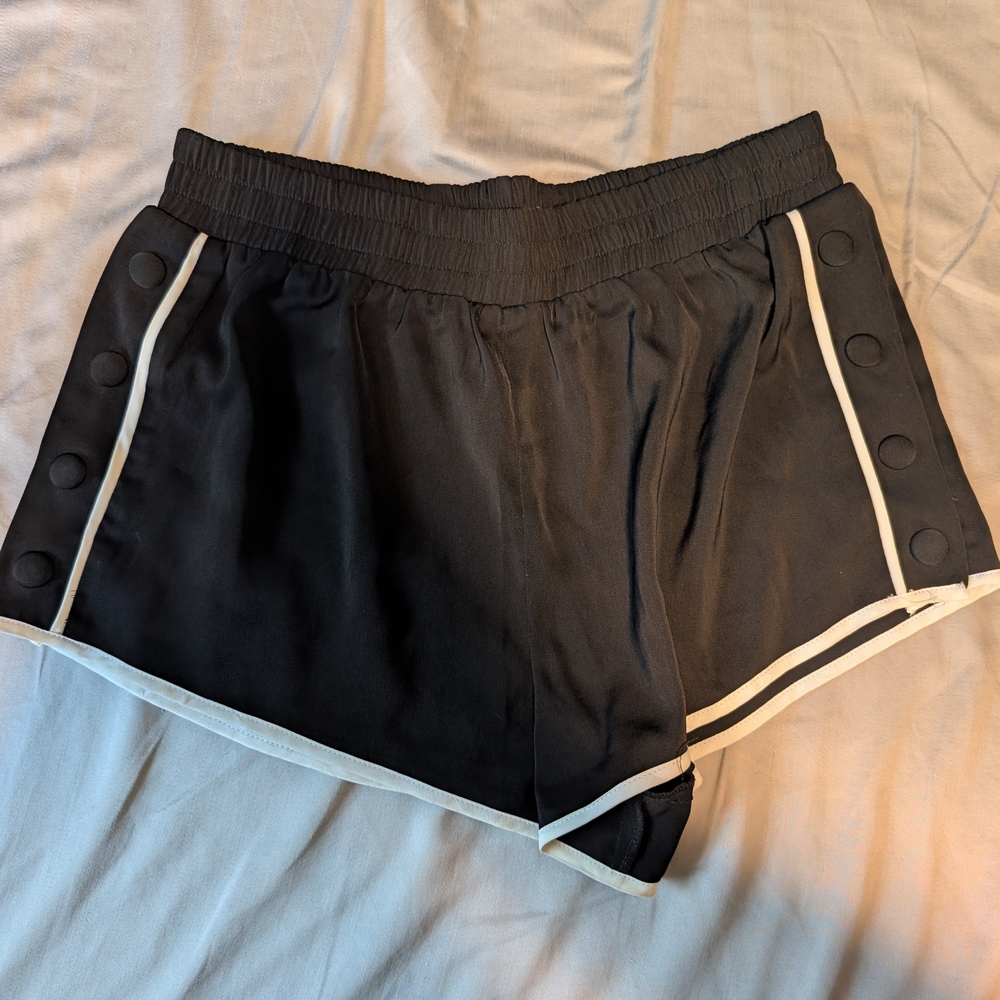 Forever 21 Black Athletic Shorts with White Accents
